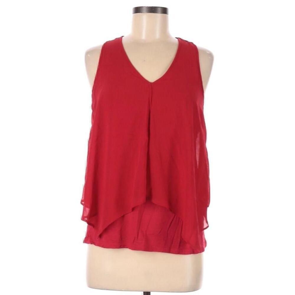 Women's A. Byer Red Sleeveless Blouse Size S